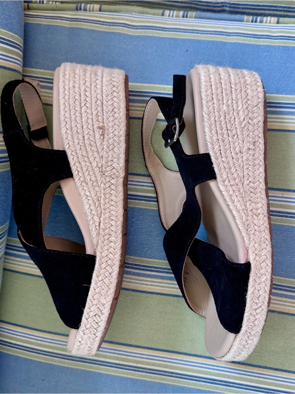 Abeo Black Suede Cross-Strap Sandals